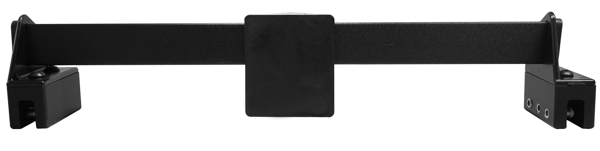 Complete ArcticAnchor Standing Seam Rail Series system assembled, showing clamps at both ends connected by the continuous rail