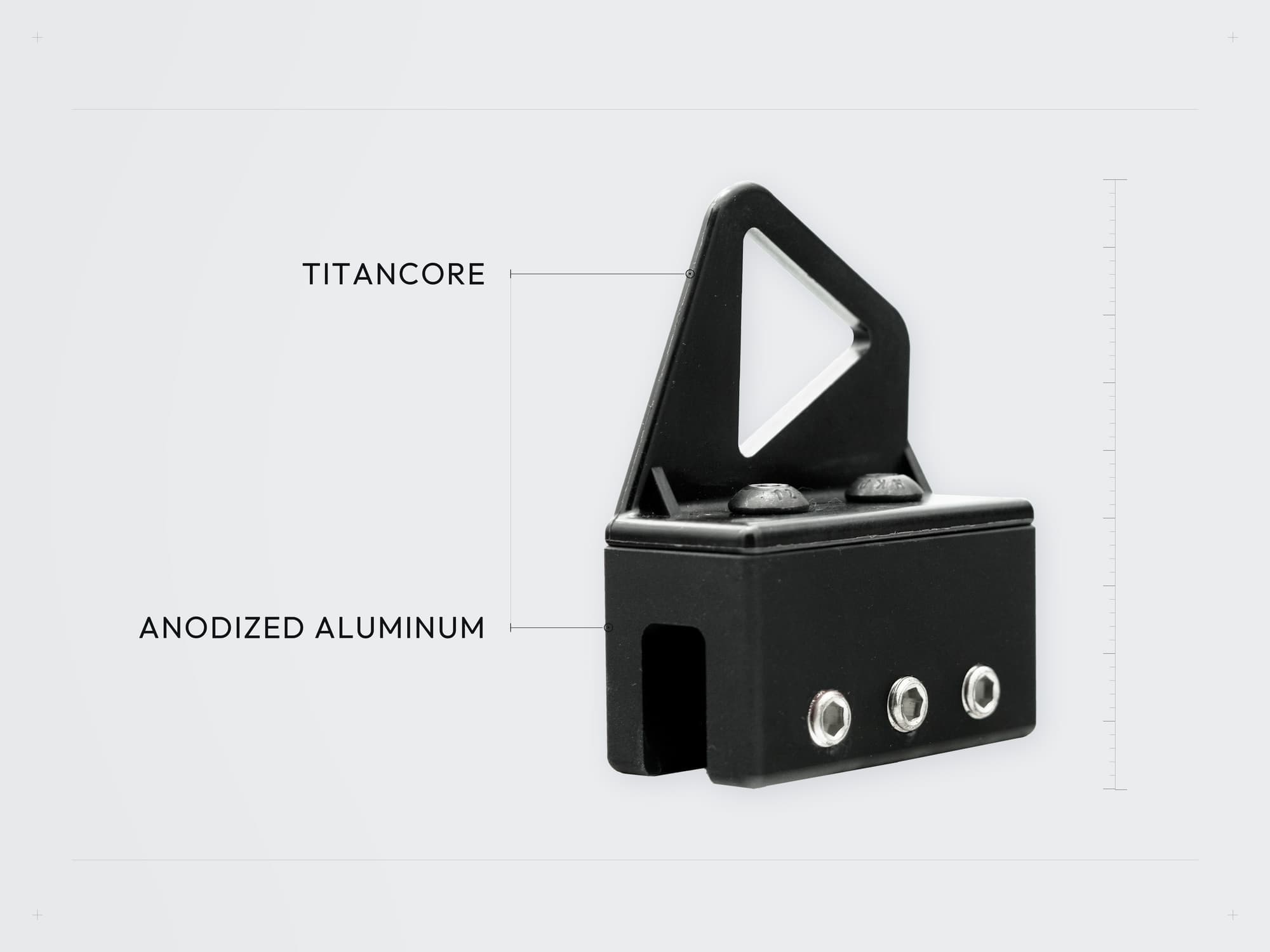 ArcticAnchor standing seam clamp bracket in anodized aluminum with a TitanCore reinforced arm, non-penetrating attachment hardware
